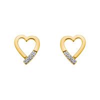 memories earrings yellow gold plated