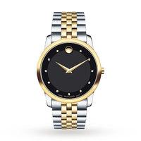 mens movado museum diamond watch 0606879