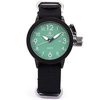 mens fashion watch chinese quartz digital silicone nylon band black