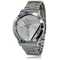 Men\'s Watch Fashion Transperant Triangular Dial Full Steel Atmosphere Dress Wrist Watch Cool Watch Unique Watch