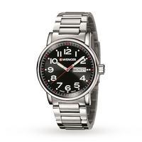 mens wenger attitude day date watch