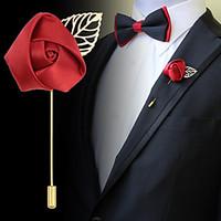 mens fashion long rose brooch