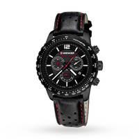 Mens Wenger Roadster Black Night Chronograph Watch