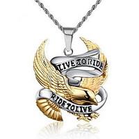 mens pendant necklaces pendants stainless steel punk gold jewelry part ...