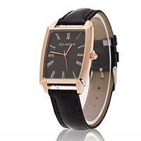 mens luxury blackbrown leather band black case military sports style w ...