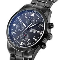 Men\'s Couple\'s Unisex Fashion Watch Wrist watch / Quartz Stainless Steel Band Casual Luxury Black Silver