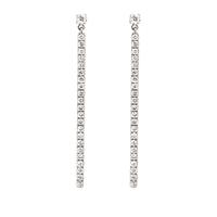 Messika 18ct Rose Gold Gatsby Diamond Bar Earrings