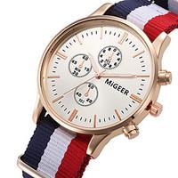 Men Rose Gold R-Watch Nylon Strap 40 mm Unisex Watches Men Wristwatches Fashion Quartz Watch Relogio Masculino