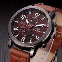 men casual watch quartz hour date clock men sport watches mens leather ...