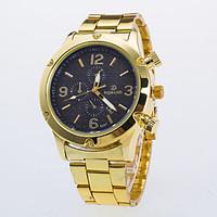 Men\'s Dress Watch Quartz / Alloy Band Casual Gold