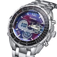 Men\'s Fashion Watch Waterproof LED Sports Electronic Noctilucent Luxury Brand Watch Shock Resistant Calendar Stainless Steel Digital Wrist Watch