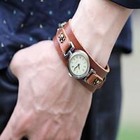 mens womens kids fashion watch bracelet watch quartz punk leather band ...