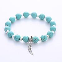 mens womens strand bracelet hologram bracelet yoga bracelet turquoise  ...