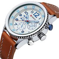 Men\'s Women\'s Unisex Sport Watch Fashion Watch Wrist watch Calendar Quartz Genuine Leather Band Casual Luxury Multi-Colored