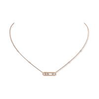 Messkia 18ct Rose Gold Move Classique Diamond Necklace