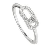 Messika Move Classique 0.09ct Diamond Pave Ring in 18ct White Gold