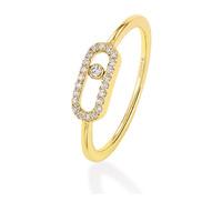 Messika Move Classique 0.09ct Diamond Pave Ring in 18ct Yellow Gold - Ring Size J