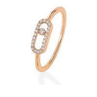 Messika Move Classique 0.09ct Diamond Pave Ring in 18ct Rose Gold - Ring Size M