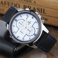 Men\'s Sport Watch Dress Watch Wrist watch Keychain Watch Quartz Silicone Band Cool Casual Black White Blue