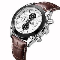 MEGIR Men\'s Women\'s Unisex Sport Watch Fashion Watch Wrist watch Quartz Genuine Leather Band Vintage Casual Luxury Multi-Colored