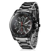 Men\'s Racing Style Dress Watch Black Alloy Quartz Wrist Watch Cool Watch Unique Watch Fashion Watch