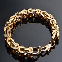 mens chain bracelet gold plated 18k gold fashion geometric gold jewelr ...