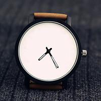 Men\'s Unisex Fashion Watch Wrist watch Casual Watch Quartz Leather Band Unique Creative Cool Black Brown