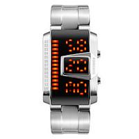 Men\'s Fashion Watch Wrist watch Digital LED Calendar Water Resistant/Water Proof Alloy Band Cool Black Silver Brand