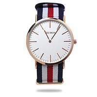 mens watch gaya sederhana analog nilon band kanvas ultrathin tremon ku ...