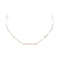 Messika 18ct Rose Gold Gatsby Diamond Horizontal Bar Necklace
