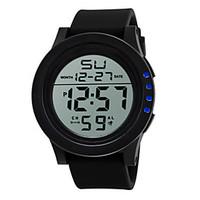 Men\'s Sport Watch Digital Watch Chinese Digital Silicone Band Black