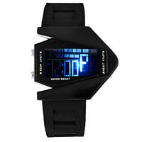 mens fashion watch digital watch digital silicone band black white blu ...