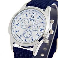 Men\'s Fashion Watch Wrist watch / Quartz Fabric Band Cool Casual Black Blue Green