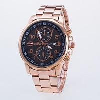 Men\'s Dress Watch / Quartz Alloy Rose Gold Plated Band Casual Rose Gold