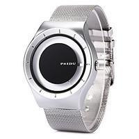 Men\'s Dress Watch Fashion Watch Unique Creative Watch Wrist watch / Quartz Stainless Steel Band Cool Black White Silver