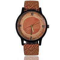 Men\'s Women\'s Unisex Sport Watch Dress Watch Fashion Watch Wrist watch Wood Watch Quartz / Leather BandVintage Stripe Camouflage Charm