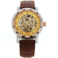 mens fashion watch chinese quartz leather band black brown