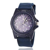 Men\'s Army Style Fabric Band Quartz Wrist Watch (Assorted Colors) Cool Watch Unique Watch Fashion Watch