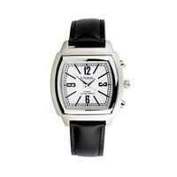 Men?s Talking Atomic Watch, Square Face Leather Strap, Leather