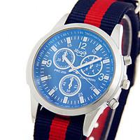 mens sport watch fashion watch wrist watch quartz fabric band cool cas ...