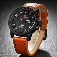 Men\'s Military Fashion 3D Analog Date Day Leather Band Quartz Watch Wrist Watch Cool Watch Unique Watch