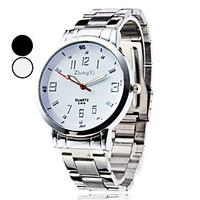 Men\'s Dress Watch Fashion Watch Wrist watch Quartz Alloy Band Silver