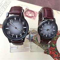 mens fashion watch quartz leather band black pink