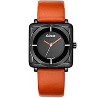 mens sport watch fashion watch quartz leather band blue red orange