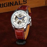 mens skeleton watch fashion watch mechanical watch automatic self wind ...