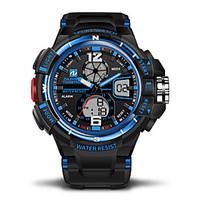 Men\'s Sport Watch Military Watch Japanese Quartz LED LCD Calendar Water Resistant / Water Proof Dual Time Zones Alarm Stopwatch