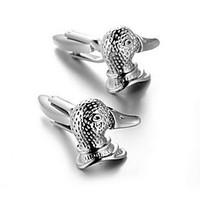 mens fashion duck style silver alloy french shirt cufflinks 1 pair