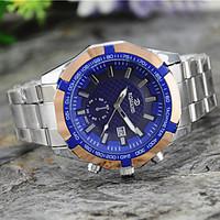 Men\'s European Style Fashion Dual Movement with Calendar Steel Watch Wrist Watch Cool Watch Unique Watch