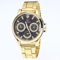 Men\'s Fashion Watch Wrist watch Quartz Alloy Band Casual Gold Brand