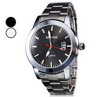 mens calendar style alloy analog quartz wrist watch silver cool watch  ...